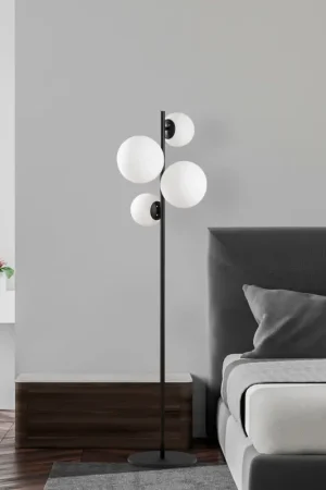 Vloerlamp Fazli 4-Lichts Zwart Betaalbaar