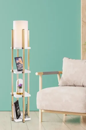 Must-Have Vloerlamp Dora Wit/Goud