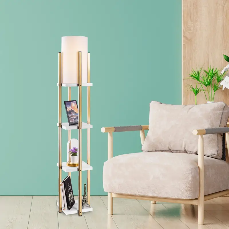 Must-Have Vloerlamp Dora Wit/Goud