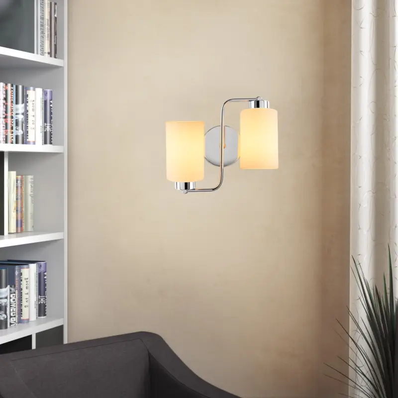 Koop Online Wandlamp Balcova 2-Lichts Zilver
