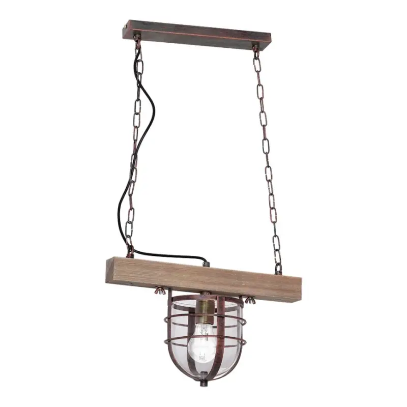 Hanglamp aan ketting ANDER 1xE27/60W/230V lichtbruin Rechtstreeks Van De Fabrikant