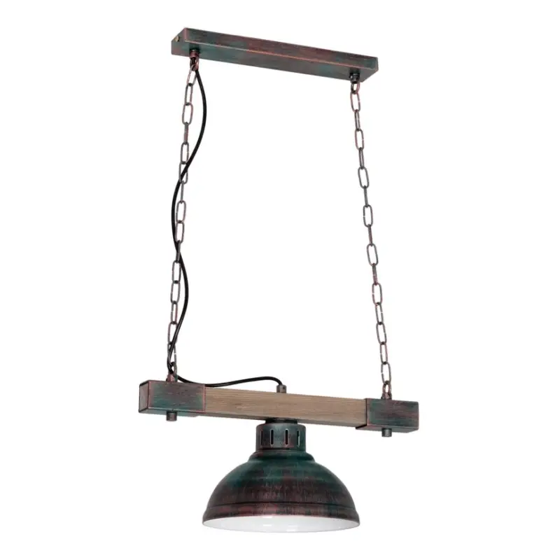 Korting Hanglamp aan ketting HAKON 1xE27/60W/230V patina