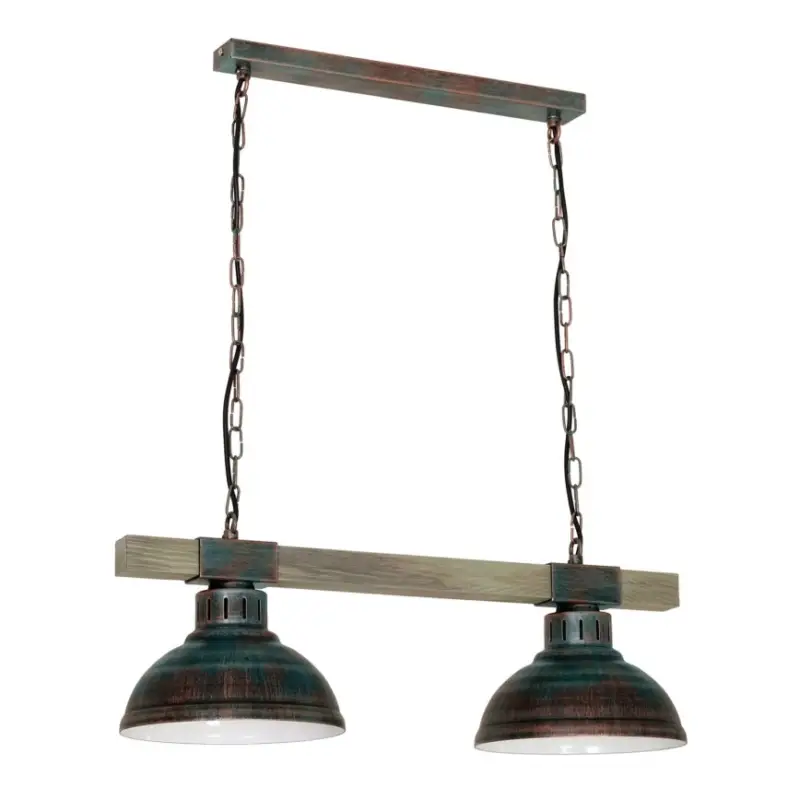 Dagaanbieding Hanglamp aan ketting HAKON 2xE27/60W/230V patina