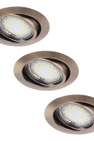 Alleen Vandaag Rabalux - SET 3xLED Inbouwverlichting 3xGU10/3W/230V IP40