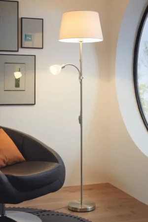 Actieprijs Eglo - Vloerlamp 1xE27/60W + 1xE14/40W