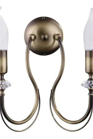 Jupiter 1614 - Wandlamp MELODY 2xE14/40W/230V koperen patina Lage Prijs