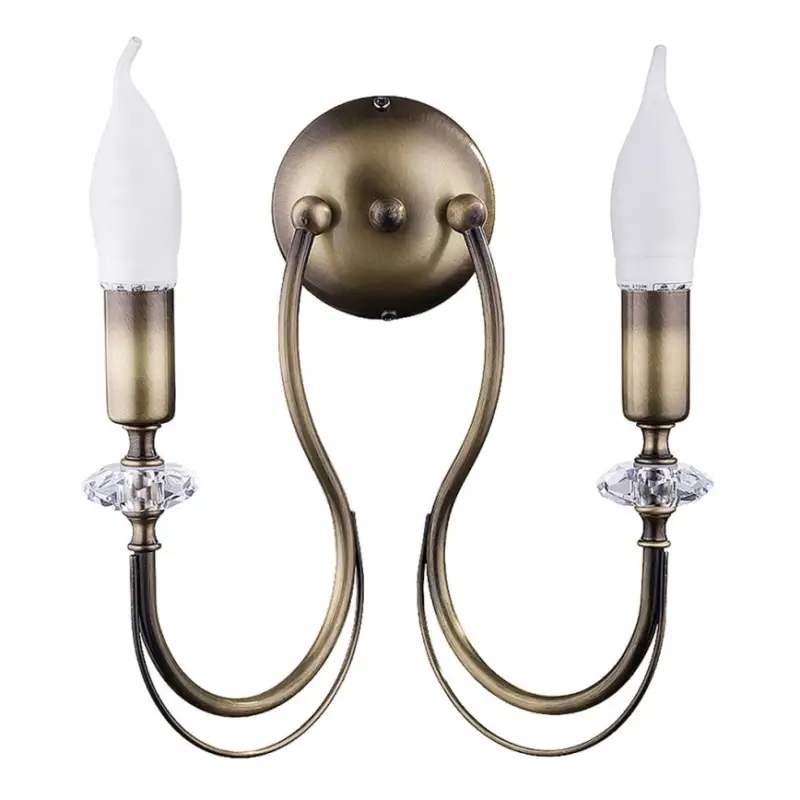 Jupiter 1614 - Wandlamp MELODY 2xE14/40W/230V koperen patina Lage Prijs