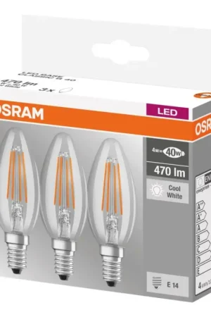 Tijdelijk Beschikbaar SET 3x LED Lamp BASE VINTAGE B40 E14/4W/230V 4000K – Osram