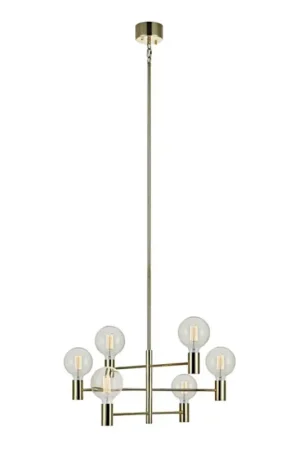 Nieuw Markslöjd 106418 - Hanglamp met vaste pendel CAPITAL 6xE27/60W/230V koperen