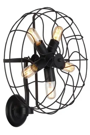 Aanbieding Azzardo AZ1349 - Wandlamp FAN 5xE27/60W/230V