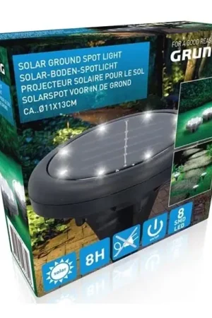 Grundig - LED Zonne-energie lamp 8xLED/1xAA 600 mAh Tijdelijk Beschikbaar
