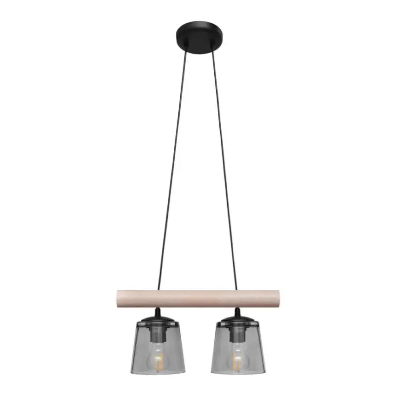 Hanglamp aan koord WOODSTOCK 2xE27/15W/230V Gereduceerde Prijs