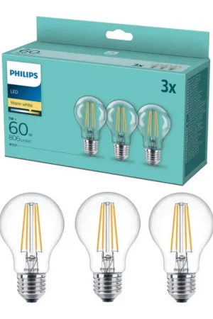 Seizoensaanbieding SET 3x LED Lamp VINTAGE Philips A60 E27/7W/230V 2700K