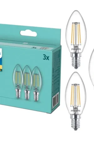 Speciale Aanbieding Set van 3 vintage LED-lampen Philips B35 E14/4,3W/230V 2700K