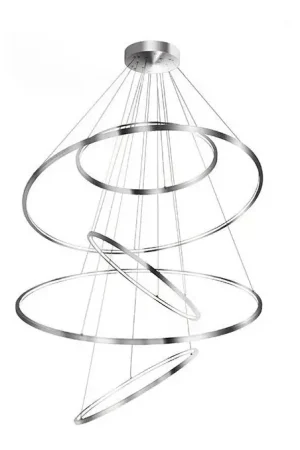 Must-Have Azzardo AZ3417 - LED Hanglamp aan koord dimbaar WHEEL LED/190W/230V chroom glans