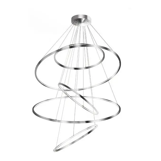 Must-Have Azzardo AZ3417 - LED Hanglamp aan koord dimbaar WHEEL LED/190W/230V chroom glans