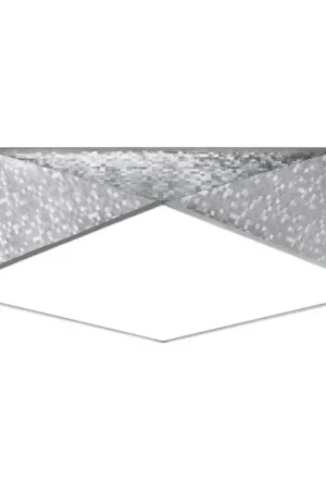 Zilveren plafondlamp HEXA 3x E27 / 60W / 230V Actieprijs