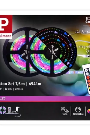 Hoge Kwaliteit Paulmann 70514 - LED RGB/15W Dimbare strip SIMPLED 7,5m 230V + afstandsbediening