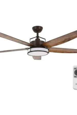 Lucci air 213175 - LED dimbare plafondventilator LOUISVILLE 1xGX53/18W/230V bruin + afstandsbediening Must-Have