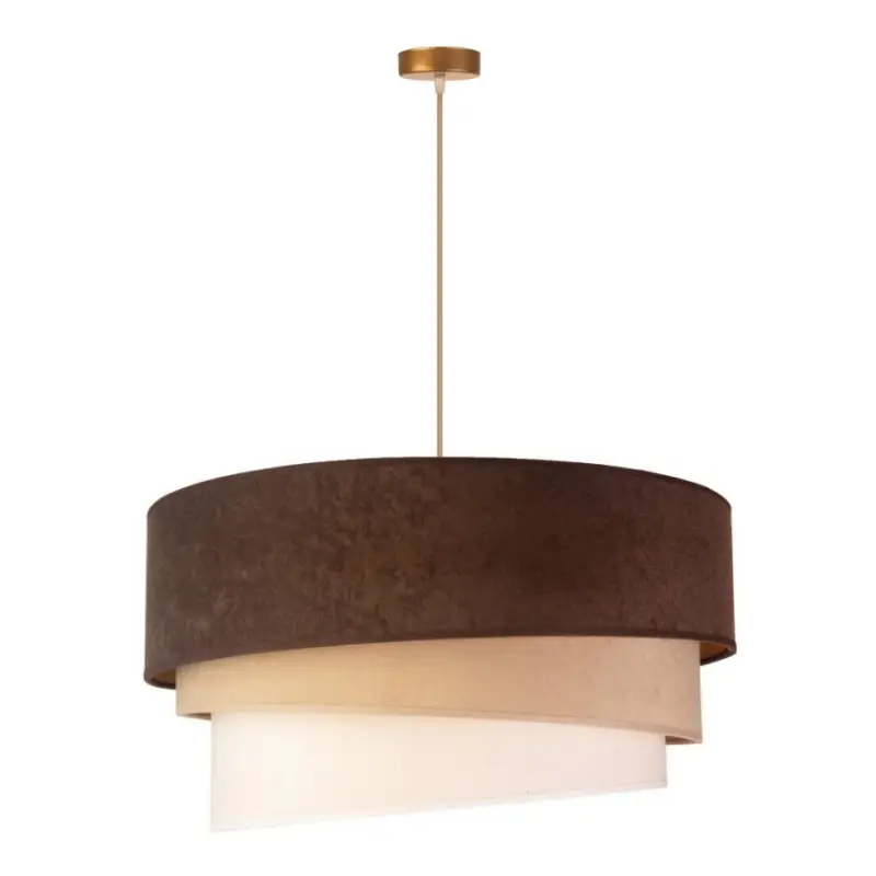 Duolla - Hanglamp aan een koord DEVON 1xE27/40W/230V diameter 45 cm bruin/beige Betrouwbaar