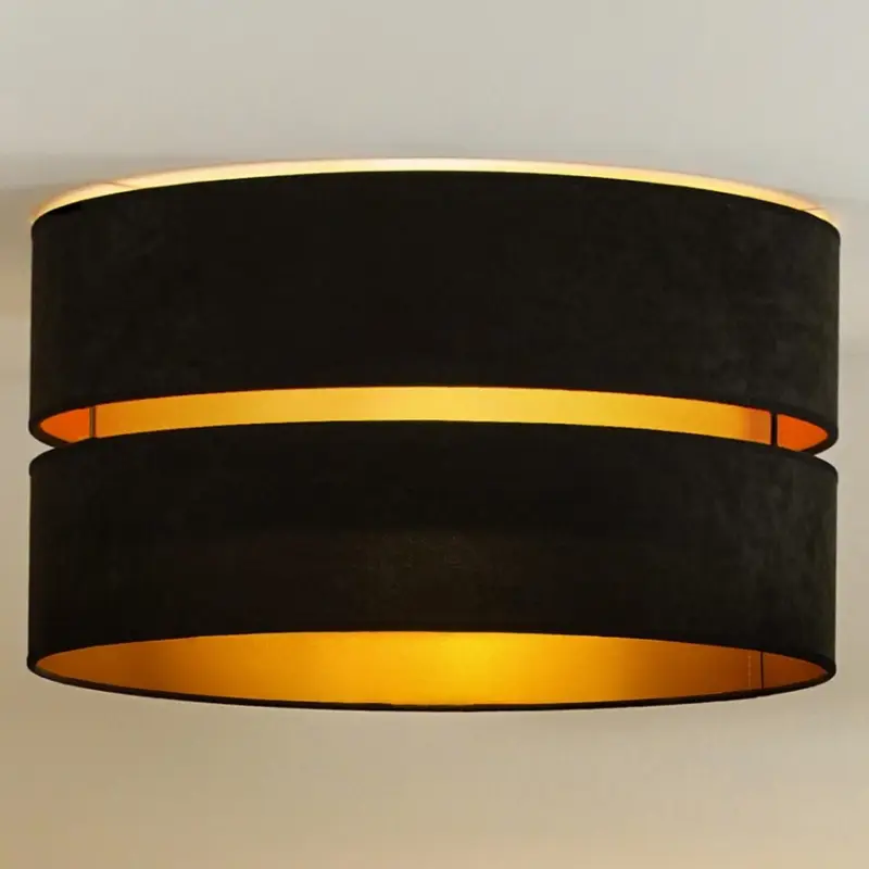 Duolla - Plafondlamp DUO 1xE27/40W/230V diameter 40 cm zwart/goud Goedkoop