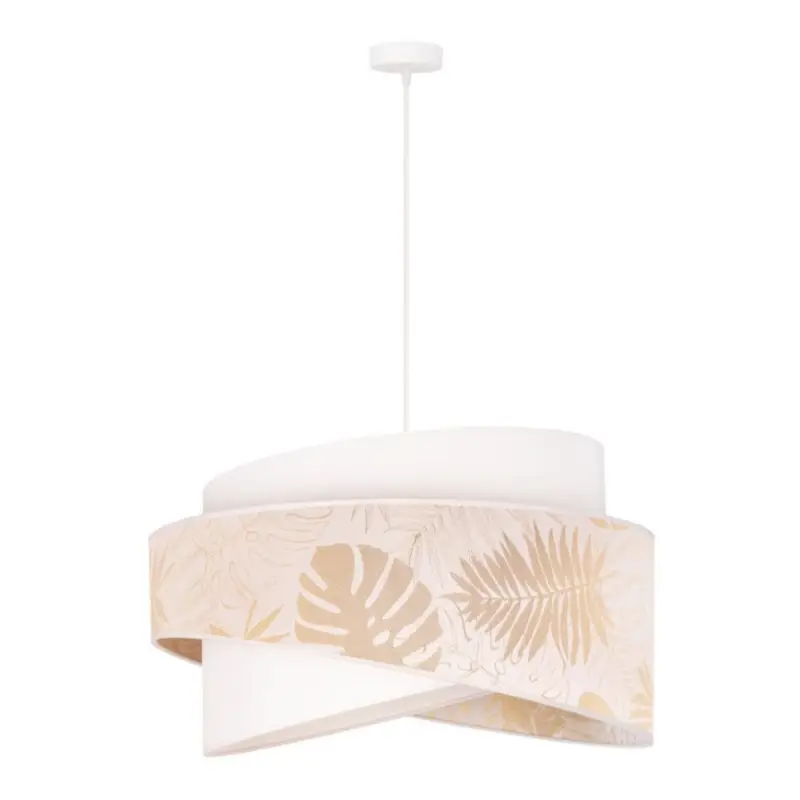 Duolla - Hanglamp aan een koord BROOKLYN 1xE27/40W/230V diameter 50 cm wit/messing Koop Vandaag