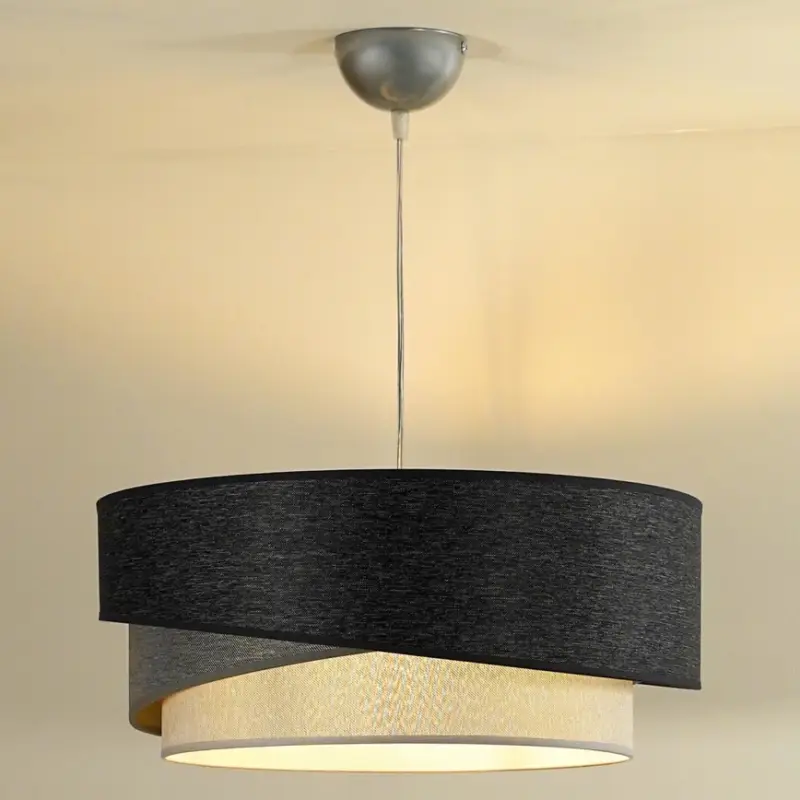 Koop Vandaag Duolla - Hanglamp aan een koord KOBO 1xE27/15W/230V diameter 45 cm antraciet/grijs/wit