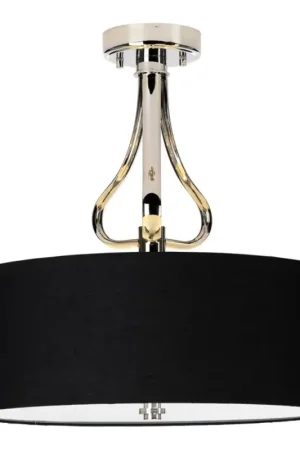 Elstead - LED Badkamer hanglamp met vaste pendel FALMOUTH 1xG9/3W/230V IP44 zwart/glanzend chroom Hete Deal