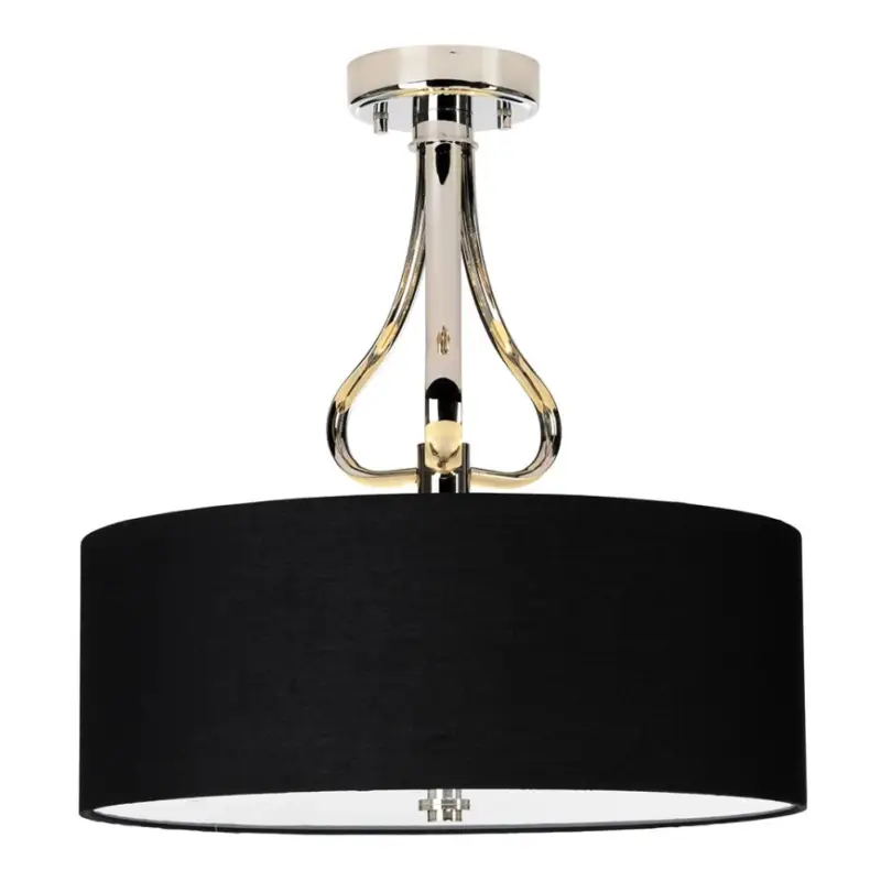 Elstead - LED Badkamer hanglamp met vaste pendel FALMOUTH 1xG9/3W/230V IP44 zwart/glanzend chroom Hete Deal