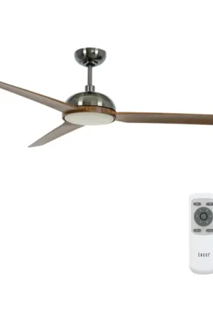 Express Levering Lucci air 213301 - LED-dimbare plafondventilator UNIONE 1xGX53/12W/230V bruin/glanzend chroom Ø 142 cm + afstandsbediening