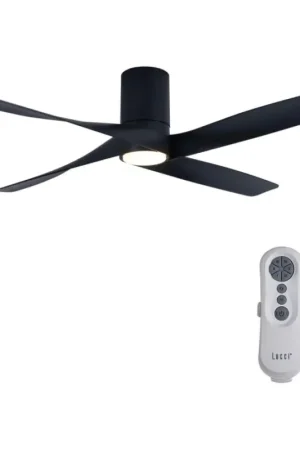 Dagaanbieding Lucci air 213351 - Dimbare LED Plafond Ventilator RIVIERA 1xGX53/12W/230V zwart + afstandsbediening