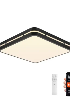 Aanbieding Immax NEO 07154-B42 - Dimbare LED Plafond Lamp NEO LITE PERFECTO LED/48W/230V Wi-Fi Tuya zwart + afstandsbediening