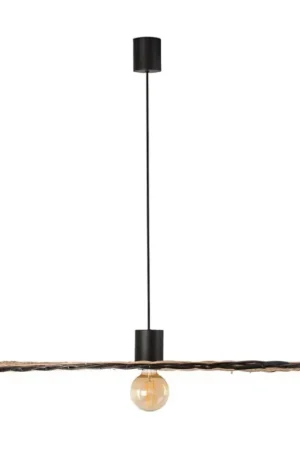 Nieuw FARO 68590-70 - Hanglamp aan een koord COSTAS 1xE27/15W/230V d. 100 cm zwart/rotan
