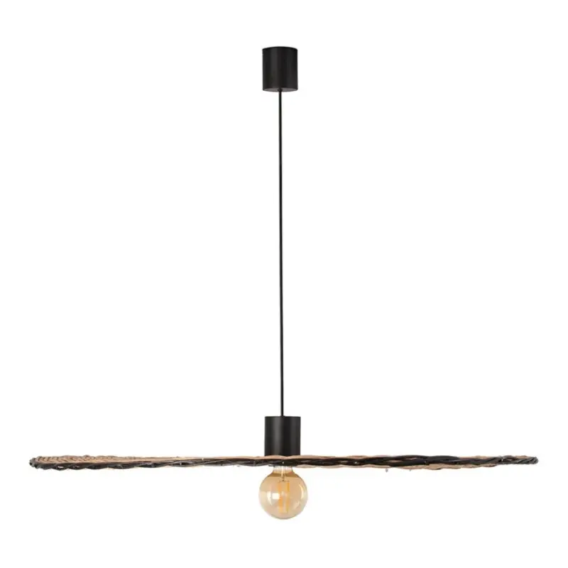 Nieuw FARO 68590-70 - Hanglamp aan een koord COSTAS 1xE27/15W/230V d. 100 cm zwart/rotan