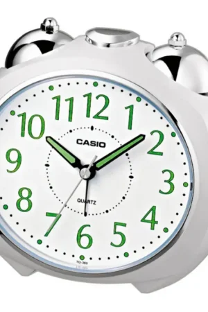 Casio - Wekker 1xLR14 wit/glanzend chroom Lage Prijs