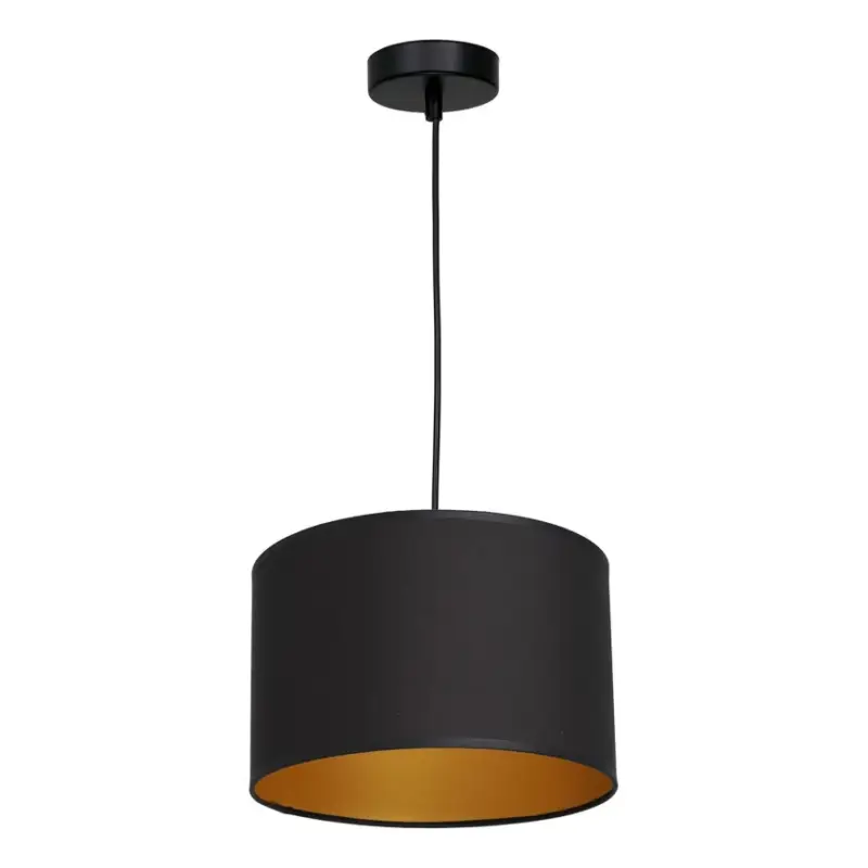 Voordeelprijs Hanglamp aan een koord ARDEN 1xE27/60W/230V d. 25 cm zwart/gouden