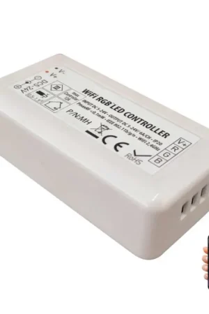 Slimme Wi-Fi-controller voor RGB LED-strips 5-24V, compatibel met Tuya Op = Op