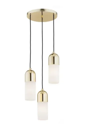 Argon 1466 - Hanglamp aan een koord BURGOS 3xE27/15W/230V messing Superprijs