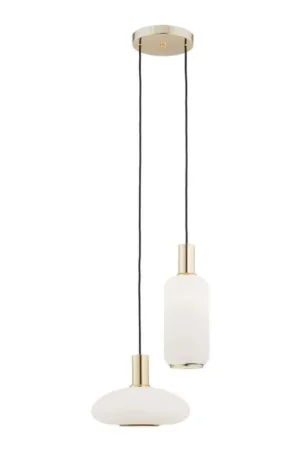 Argon 0896 - Hanglamp aan een koord SAGUNTO 2xE27/15W/230V messing Dagaanbieding