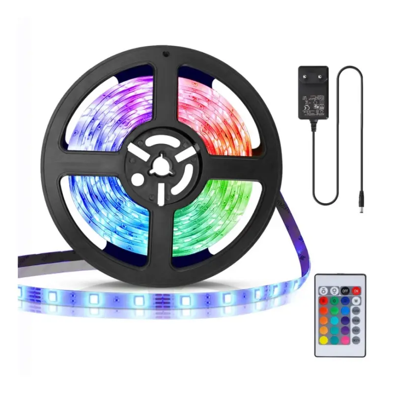 Aigostar - Dimbare LED RGB Strip 3m LED/24W/12/230V IP65 + afstandsbediening Hoge Kwaliteit