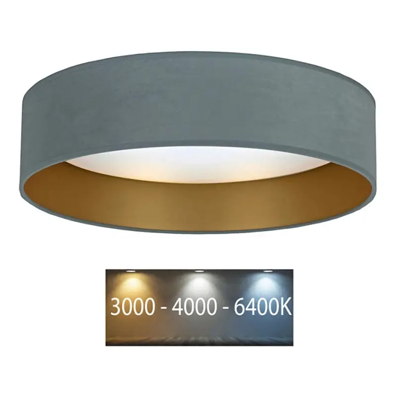 Koopje Brilagi - LED Plafondlamp VELVET LED/12W/230V d. 30 cm 3000K/4000K/6400K mint/goud