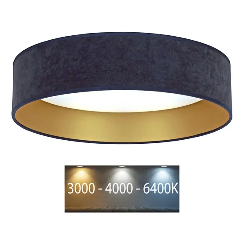 Brilagi - LED Plafondlamp VELVET LED/12W/230V d. 30 cm 3000K/4000K/6400K blauw/goud Koop Online