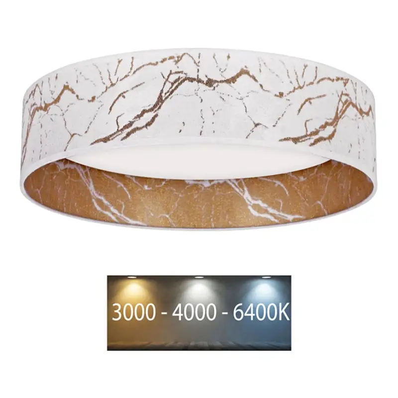 Brilagi - LED Plafondlamp VELVET LED/12W/230V d. 30 cm 3000K/4000K/6400K wit/goud Meest Verkocht