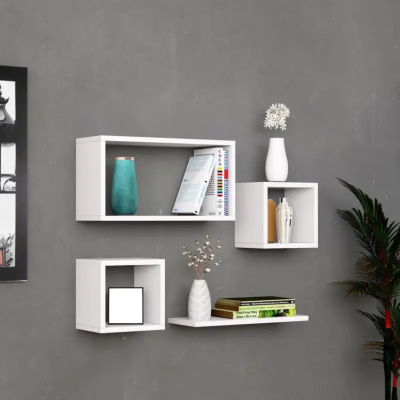 Nu Kopen SET 4x Wandplank BABI wit