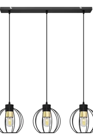 Hanglamp aan een koord STARLIGHT 3xE27/15W/230V zwart/goud Flitsaanbieding