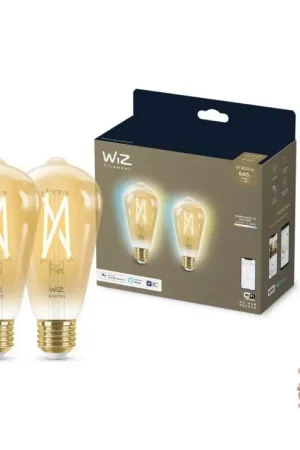 Beste Prijs SET 2x LED Dimbare lamp VINTAGE FILAMENT ST64 E27/6.7W/230V 2000-5000K Wi-Fi - WiZ