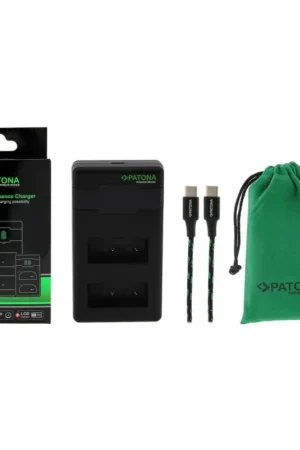 Flitsaanbieding PATONA - Snellader Dual Fuji NP-W126 + USB-C kabel 0,6m