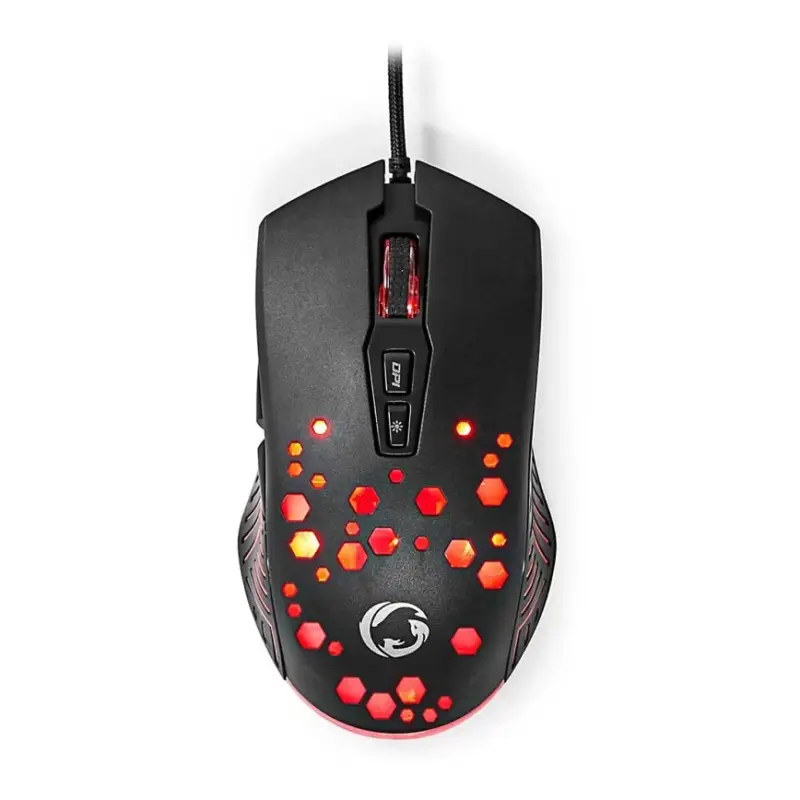 LED Gaming muis 800/1200/2400/3200/4800/7200 DPI 7 knoppen zwart Nu Kopen
