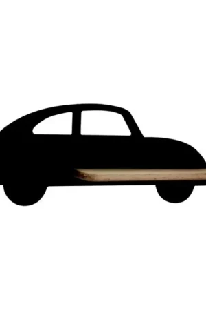 LED Kinderwandlamp met plank CAR LED/5W/230V zwart/hout, Veilige Betaling