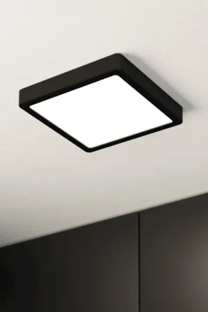Aanbieding Eglo - LED plafondlamp voor de badkamer LED/17W/230V IP44 zwart 21x21 cm